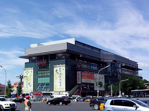 שוק/קניון מקורה המשי בבייג'ינג.מאות בסטות וחניות של חיקויים.